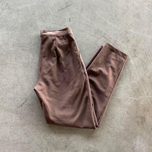 Brown high waisted work slacks/pants Waist 26 - Picture 4 of 4